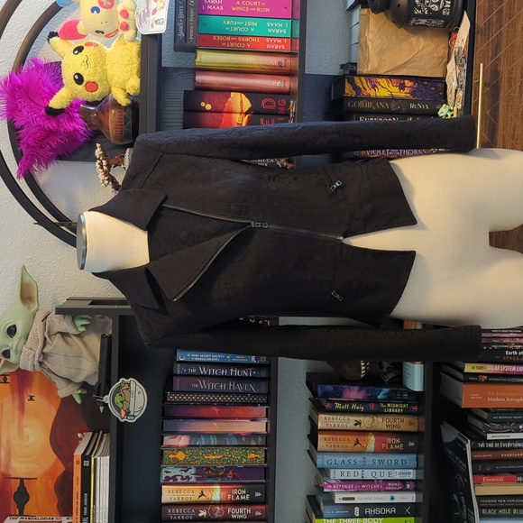 Angled zip motto jacket - Picture 1 of 9